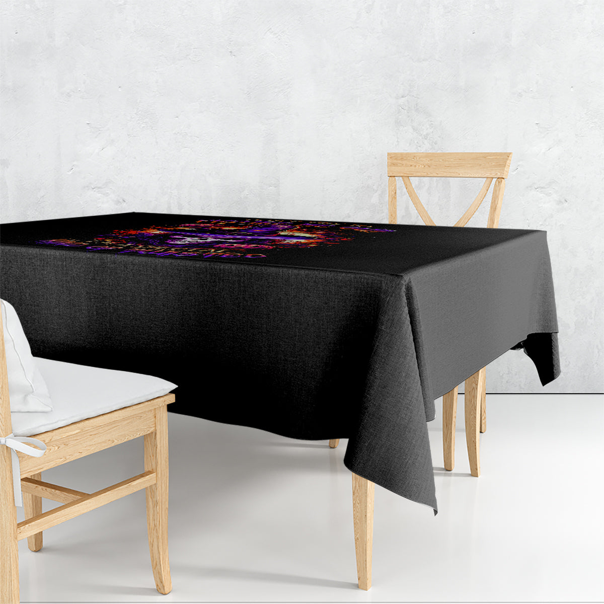 Wizard Skull Halloween Tablecloth Don't Try To Figure Me Out I'm A Special - Wonder Print Shop