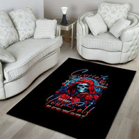 Lady Skull Area Rug They Ask You To Be Yourself And Yet They Judge You - Wonder Print Shop