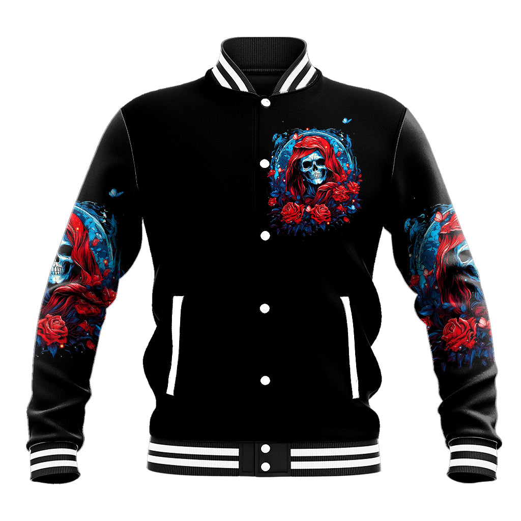 Lady Skull Baseball Jacket They Ask You To Be Yourself And Yet They Judge You - Wonder Print Shop