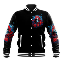 Lady Skull Baseball Jacket They Ask You To Be Yourself And Yet They Judge You - Wonder Print Shop