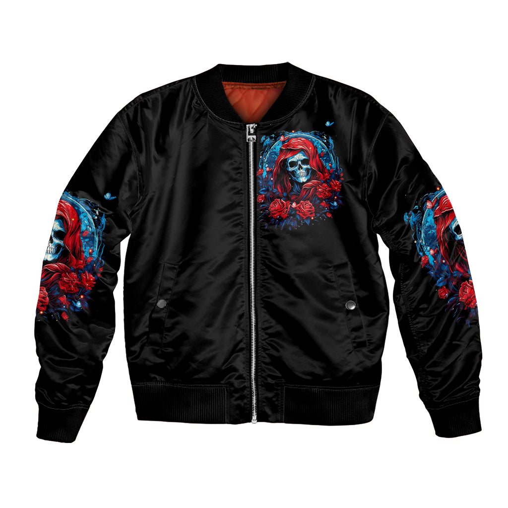 Lady Skull Bomber Jacket They Ask You To Be Yourself And Yet They Judge You - Wonder Print Shop