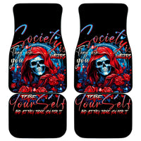 Lady Skull Car Mats They Ask You To Be Yourself And Yet They Judge You - Wonder Print Shop