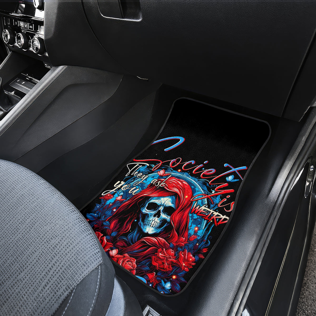 Lady Skull Car Mats They Ask You To Be Yourself And Yet They Judge You - Wonder Print Shop