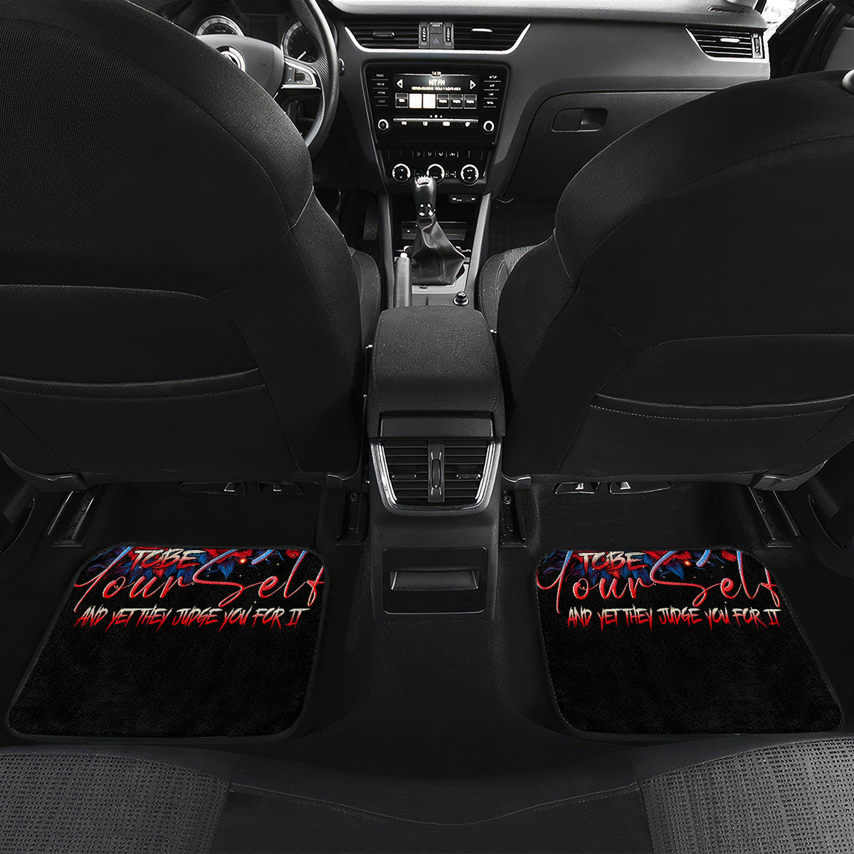 Lady Skull Car Mats They Ask You To Be Yourself And Yet They Judge You - Wonder Print Shop