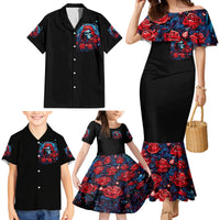 Lady Skull Family Matching Mermaid Dress and Hawaiian Shirt They Ask You To Be Yourself And Yet They Judge You - Wonder Print Shop