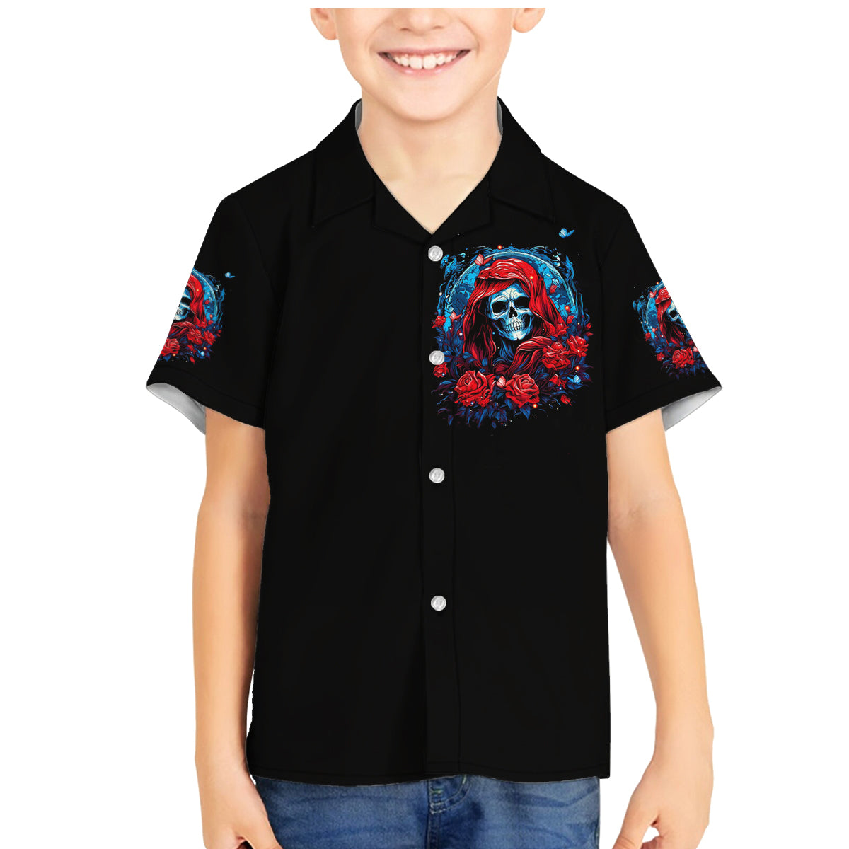 Lady Skull Family Matching Mermaid Dress and Hawaiian Shirt They Ask You To Be Yourself And Yet They Judge You - Wonder Print Shop