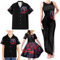Lady Skull Family Matching Tank Maxi Dress and Hawaiian Shirt They Ask You To Be Yourself And Yet They Judge You - Wonder Print Shop