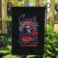 Lady Skull Garden Flag They Ask You To Be Yourself And Yet They Judge You - Wonder Print Shop