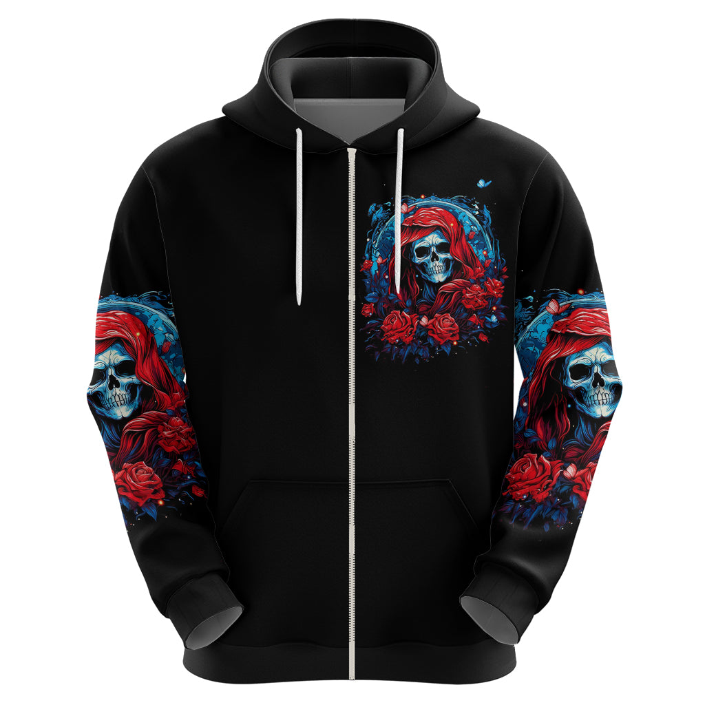 Lady Skull Hoodie They Ask You To Be Yourself And Yet They Judge You - Wonder Print Shop