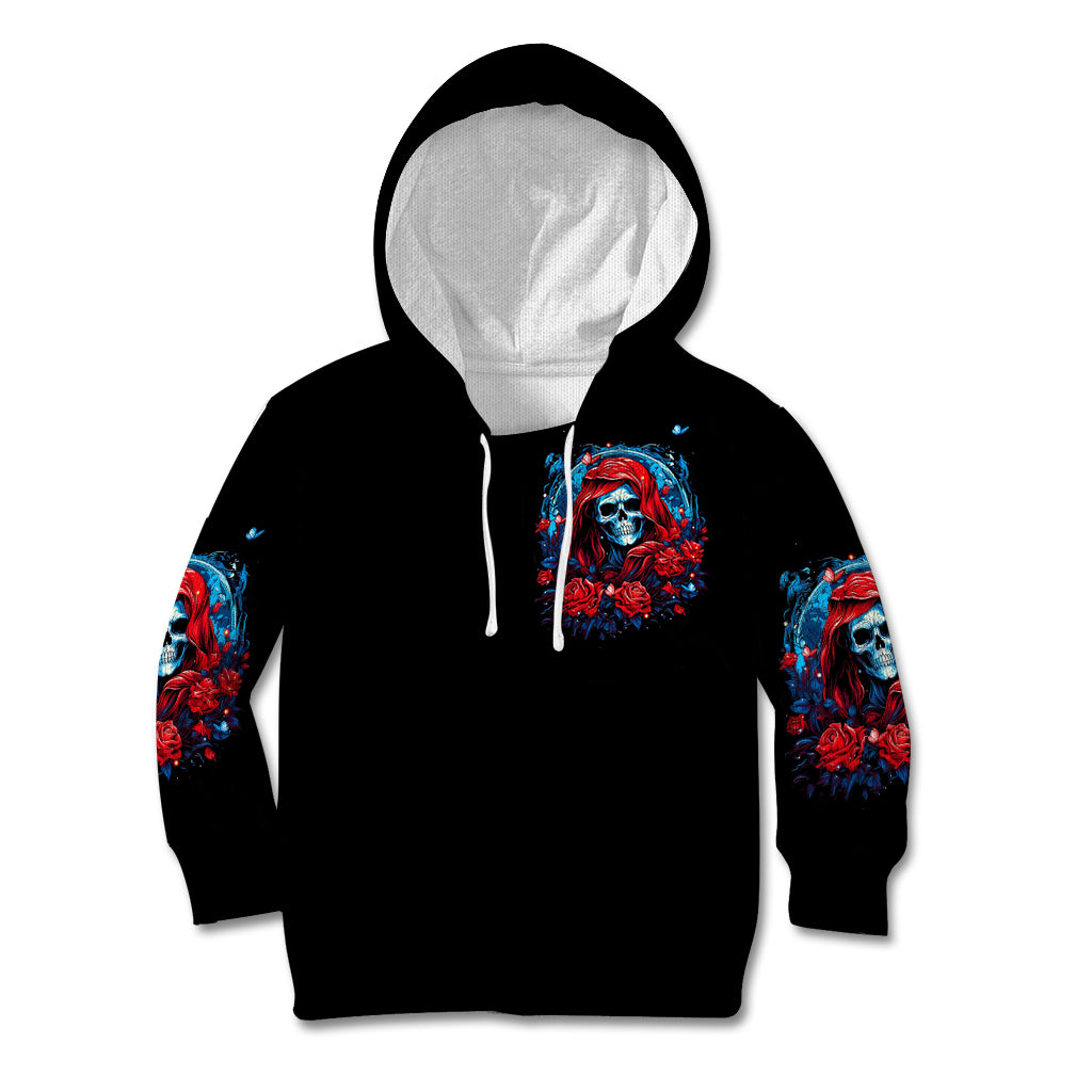 Lady Skull Kid Hoodie They Ask You To Be Yourself And Yet They Judge You - Wonder Print Shop