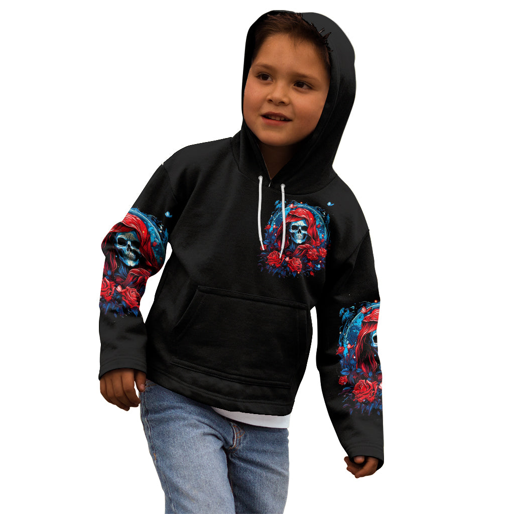 Lady Skull Kid Hoodie They Ask You To Be Yourself And Yet They Judge You - Wonder Print Shop