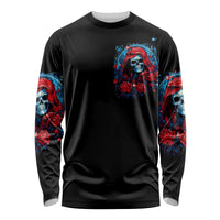 Lady Skull Long Sleeve Shirt They Ask You To Be Yourself And Yet They Judge You - Wonder Print Shop