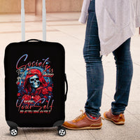Lady Skull Luggage Cover They Ask You To Be Yourself And Yet They Judge You - Wonder Print Shop
