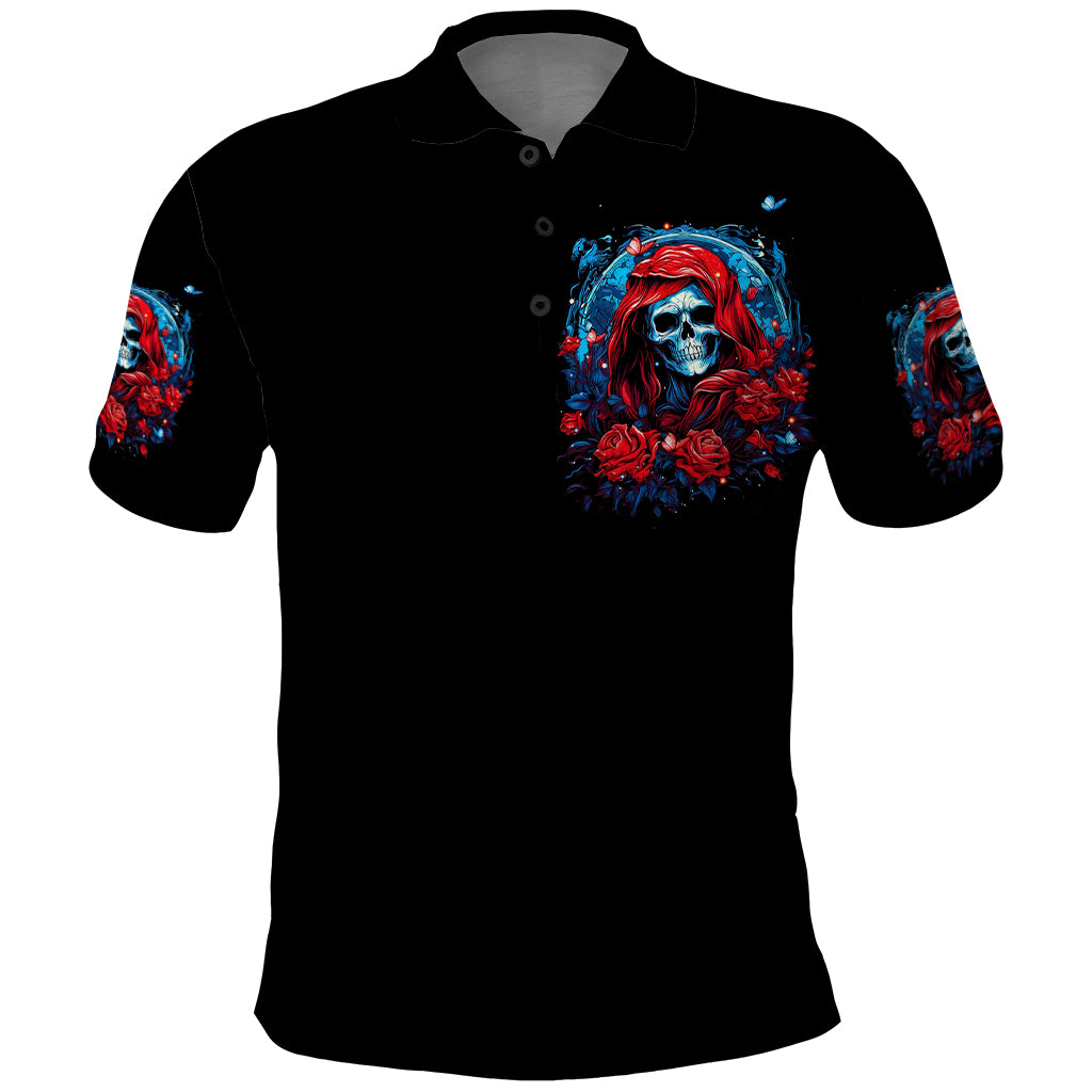 Lady Skull Polo Shirt They Ask You To Be Yourself And Yet They Judge You - Wonder Print Shop