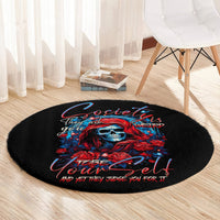 lady-skull-round-carpet-they-ask-you-to-be-yourself-and-yet-they-judge-you