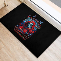 Lady Skull Rubber Doormat They Ask You To Be Yourself And Yet They Judge You - Wonder Print Shop
