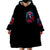 Lady Skull Wearable Blanket Hoodie They Ask You To Be Yourself And Yet They Judge You - Wonder Print Shop