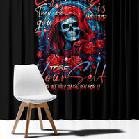 Lady Skull Window Curtain They Ask You To Be Yourself And Yet They Judge You - Wonder Print Shop