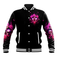 Three Rose Skull Baseball Jacket Stuck Between Idk Idc And Idgaf - Wonder Print Shop