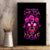 Three Rose Skull Canvas Wall Art Stuck Between Idk Idc And Idgaf - Wonder Print Shop