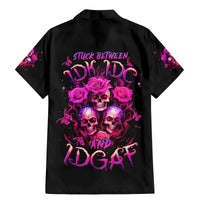 Three Rose Skull Family Matching Mermaid Dress and Hawaiian Shirt Stuck Between Idk Idc And Idgaf - Wonder Print Shop