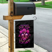 Three Rose Skull Garden Flag Stuck Between Idk Idc And Idgaf - Wonder Print Shop