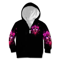 Three Rose Skull Kid Hoodie Stuck Between Idk Idc And Idgaf - Wonder Print Shop