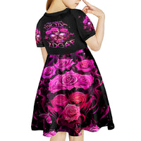 Three Rose Skull Kid Short Sleeve Dress Stuck Between Idk Idc And Idgaf - Wonder Print Shop