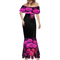 Three Rose Skull Mermaid Dress Stuck Between Idk Idc And Idgaf - Wonder Print Shop