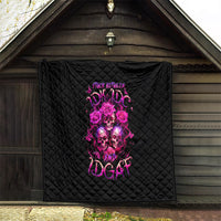 Three Rose Skull Quilt Stuck Between Idk Idc And Idgaf - Wonder Print Shop