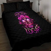 Three Rose Skull Quilt Bed Set Stuck Between Idk Idc And Idgaf - Wonder Print Shop