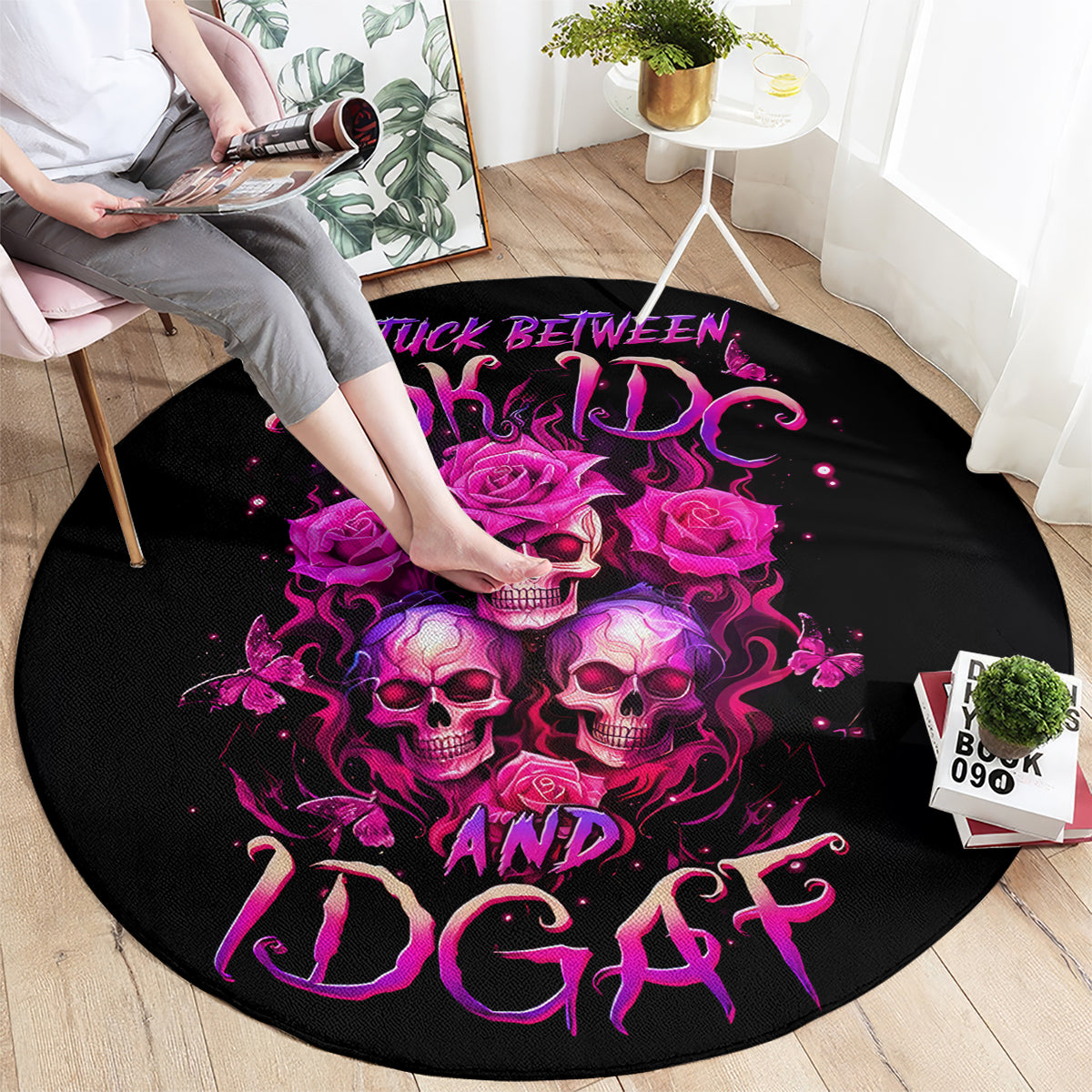 three-rose-skull-round-carpet-stuck-between-idk-idc-and-idgaf