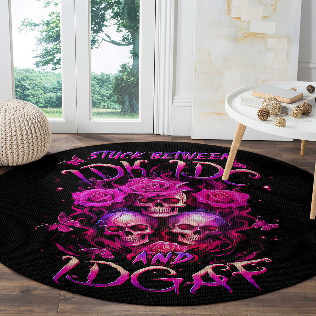 three-rose-skull-round-carpet-stuck-between-idk-idc-and-idgaf