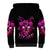 Three Rose Skull Sherpa Hoodie Stuck Between Idk Idc And Idgaf - Wonder Print Shop