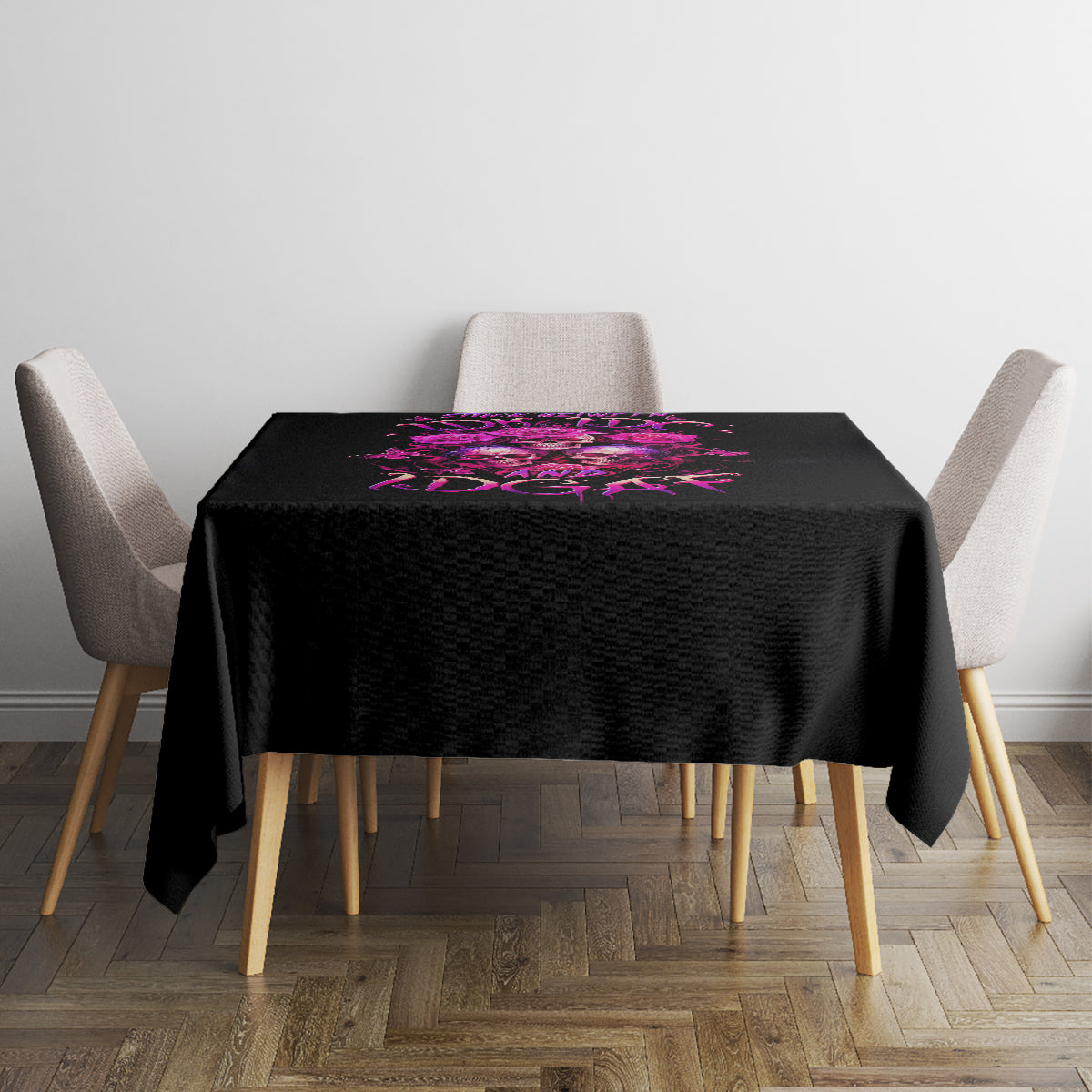 Three Rose Skull Tablecloth Stuck Between Idk Idc And Idgaf - Wonder Print Shop