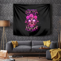 Three Rose Skull Tapestry Stuck Between Idk Idc And Idgaf - Wonder Print Shop