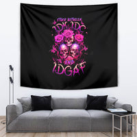 Three Rose Skull Tapestry Stuck Between Idk Idc And Idgaf - Wonder Print Shop