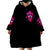 Three Rose Skull Wearable Blanket Hoodie Stuck Between Idk Idc And Idgaf - Wonder Print Shop