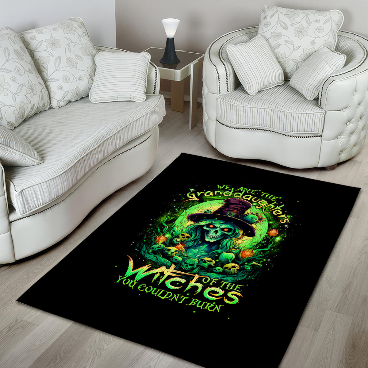 Witch Skull Area Rug We Are The Granddaughters Of The Witches - Wonder Print Shop