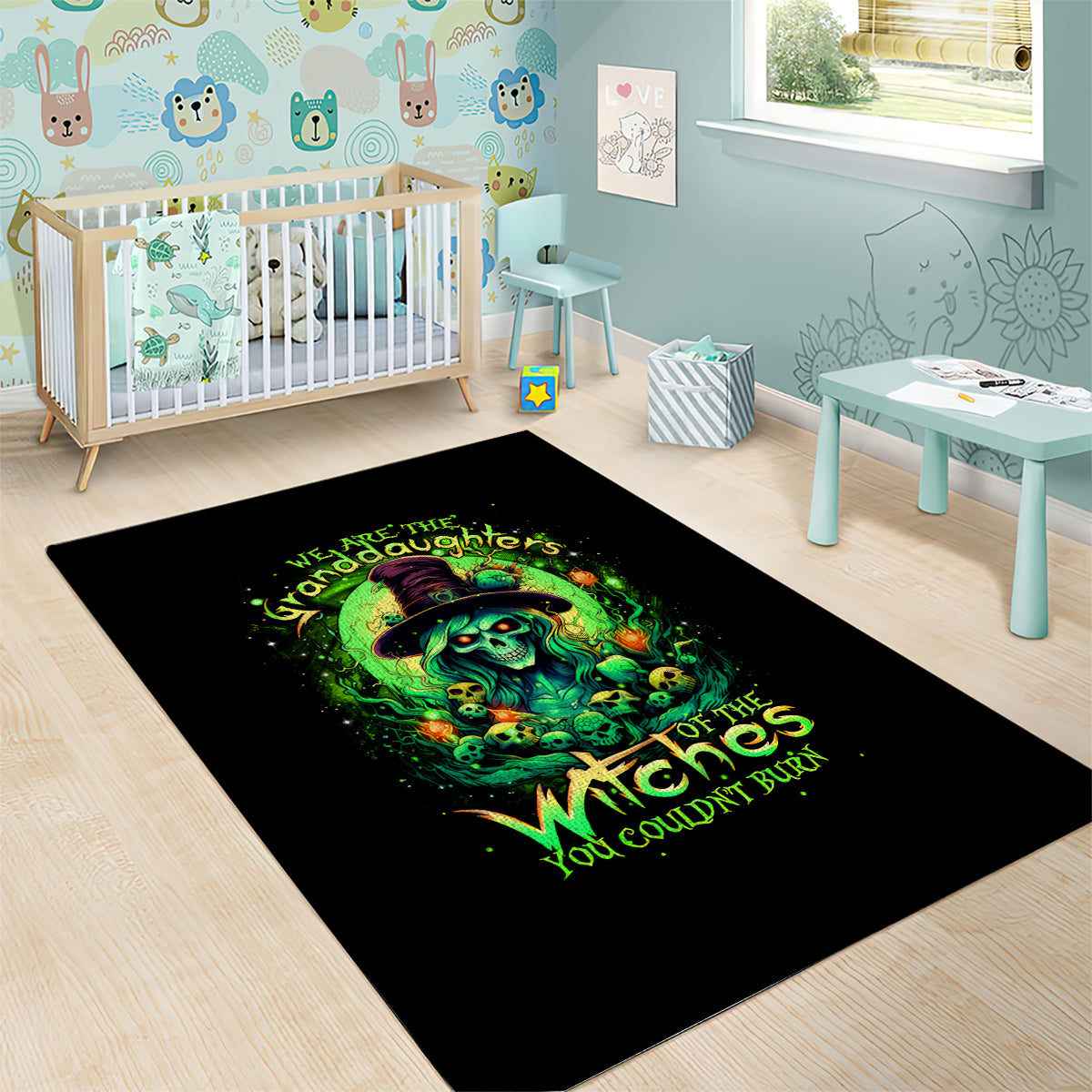 Witch Skull Area Rug We Are The Granddaughters Of The Witches - Wonder Print Shop