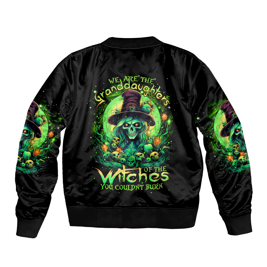 Witch Skull Bomber Jacket We Are The Granddaughters Of The Witches - Wonder Print Shop