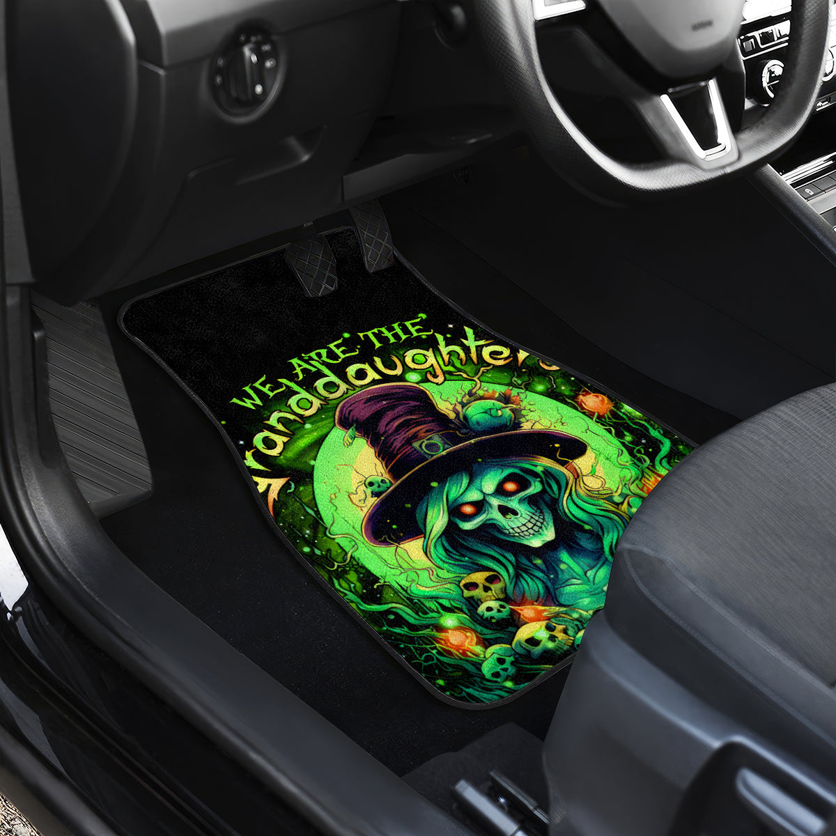 Witch Skull Car Mats We Are The Granddaughters Of The Witches - Wonder Print Shop