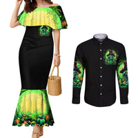 Witch Skull Couples Matching Mermaid Dress and Long Sleeve Button Shirt We Are The Granddaughters Of The Witches DT01