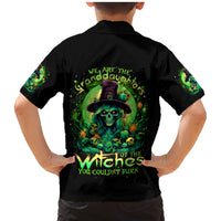 Witch Skull Family Matching Mermaid Dress and Hawaiian Shirt We Are The Granddaughters Of The Witches - Wonder Print Shop