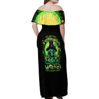 Witch Skull Family Matching Off Shoulder Maxi Dress and Hawaiian Shirt We Are The Granddaughters Of The Witches - Wonder Print Shop
