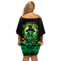 Witch Skull Family Matching Off Shoulder Short Dress and Hawaiian Shirt We Are The Granddaughters Of The Witches - Wonder Print Shop