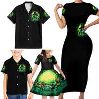 Witch Skull Family Matching Short Sleeve Bodycon Dress and Hawaiian Shirt We Are The Granddaughters Of The Witches - Wonder Print Shop