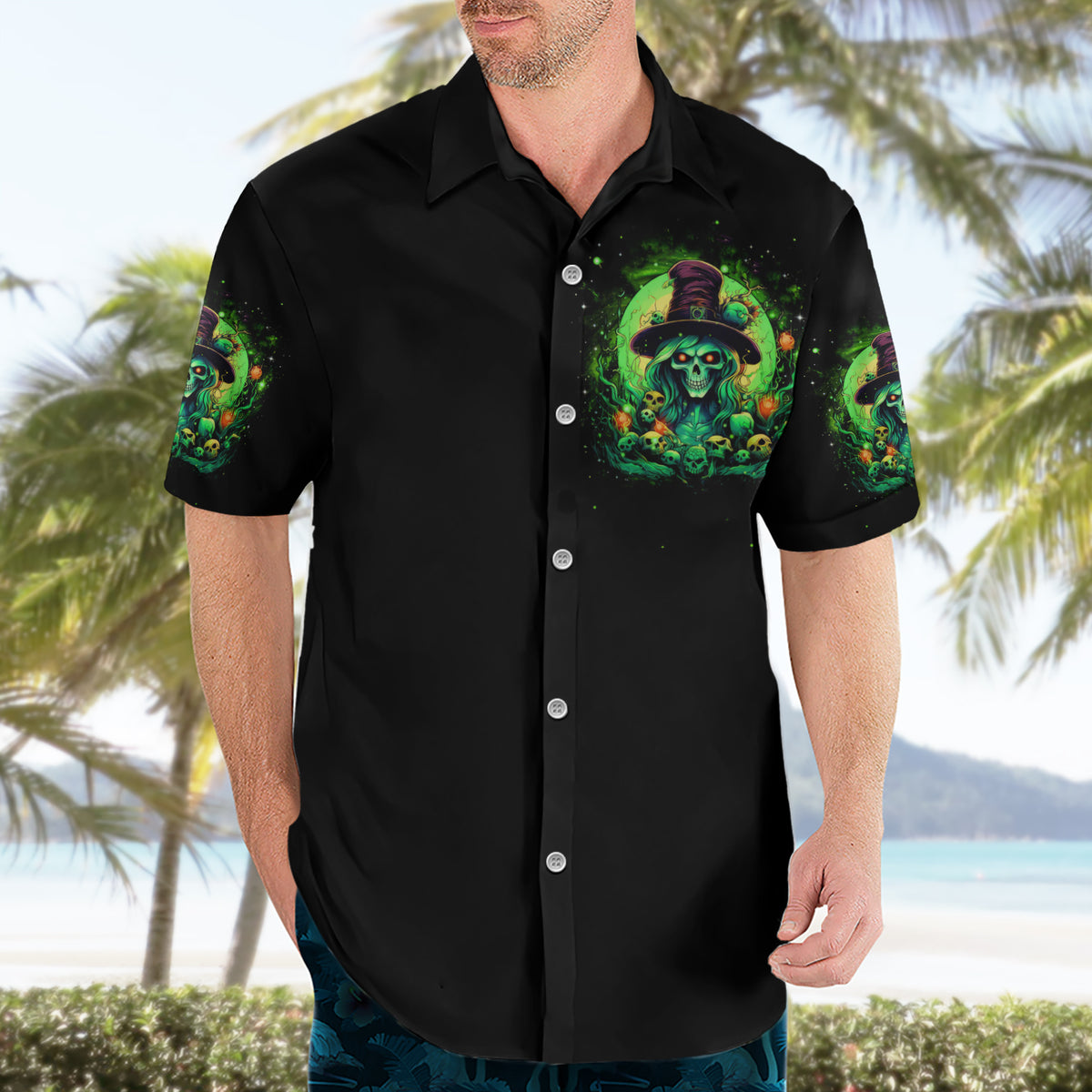Witch Skull Hawaiian Shirt We Are The Granddaughters Of The Witches - Wonder Print Shop
