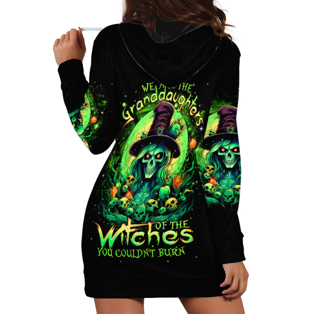 Witch Skull Hoodie Dress We Are The Granddaughters Of The Witches - Wonder Print Shop