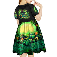 Witch Skull Kid Short Sleeve Dress We Are The Granddaughters Of The Witches - Wonder Print Shop
